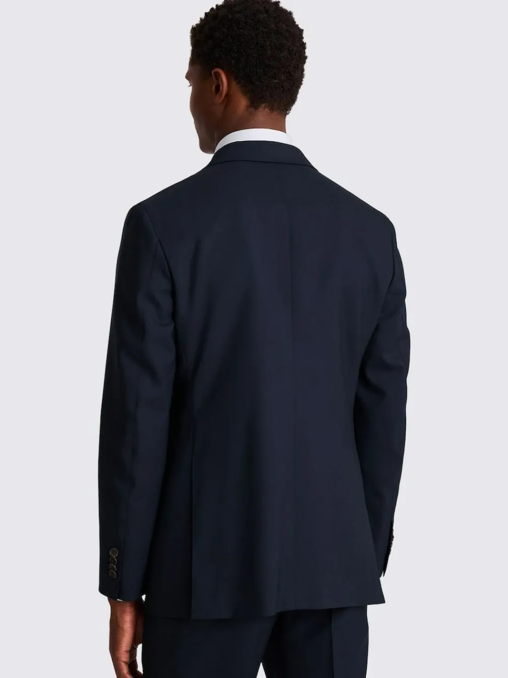 Sale MOSS Navy Tailored Double Breasted Italian Suit Jacket