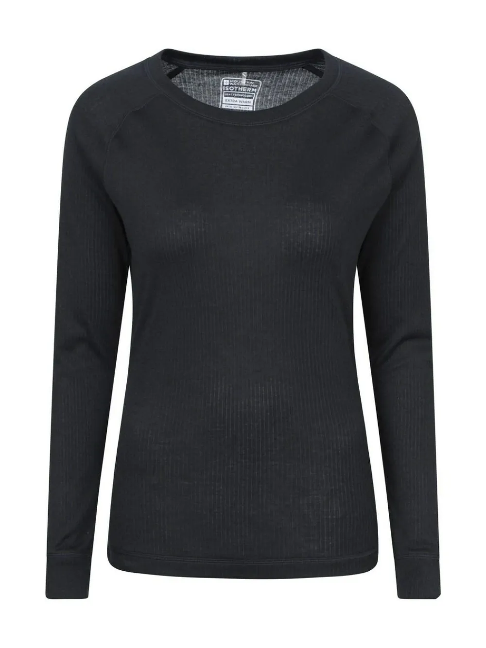 Clearance Mountain Warehouse Talus Womens Round Neck Thermal Top Black