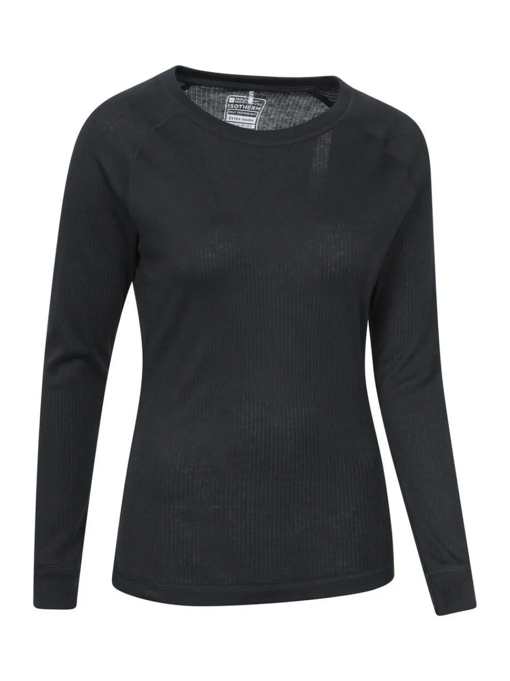 Clearance Mountain Warehouse Talus Womens Round Neck Thermal Top Black