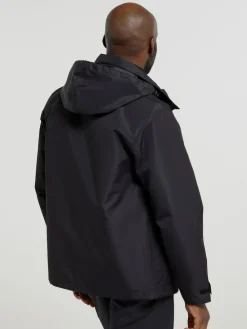 Mountain Warehouse Black Mens Fell 3-In-1 Water Resistant Jacket^ Coats & Jackets|Coats & Jackets