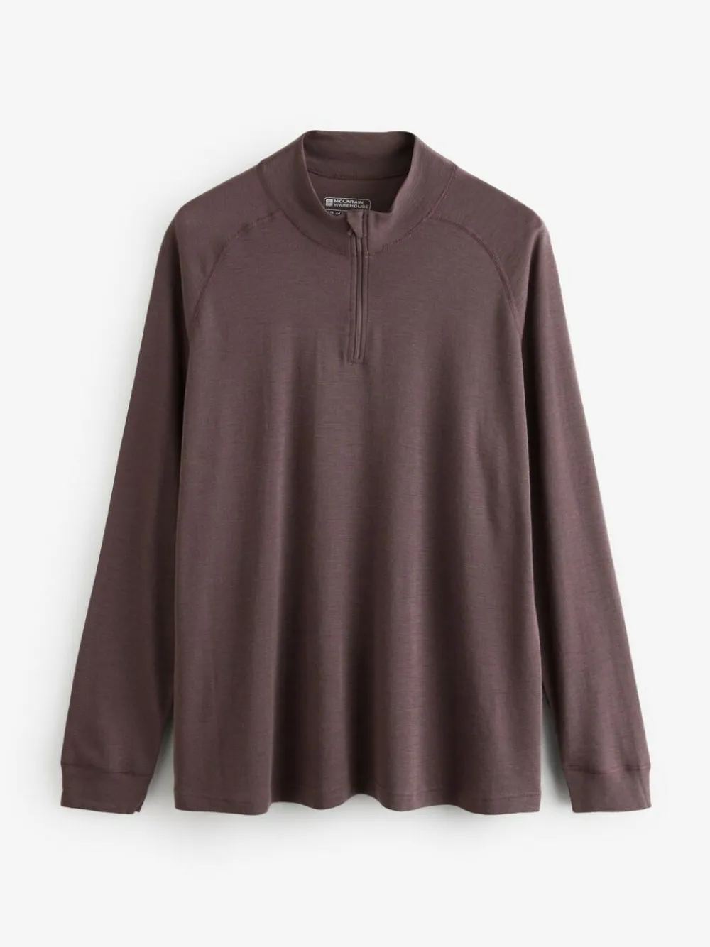 Clearance Mountain Warehouse Brown Womens Merino Zip Neck Thermal Top