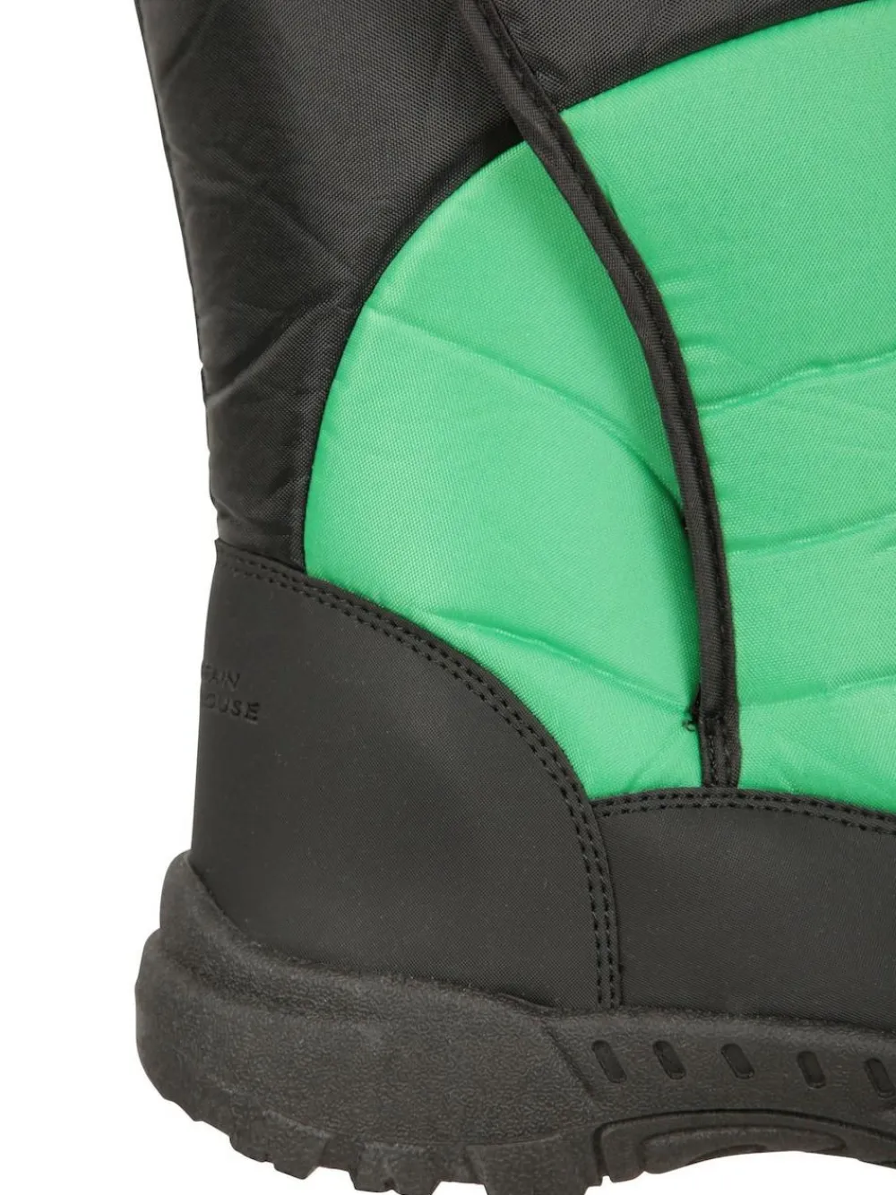 New Mountain Warehouse Caribou Kids Single Stripe Sherpa Lined Adaptive Snow Boots Green