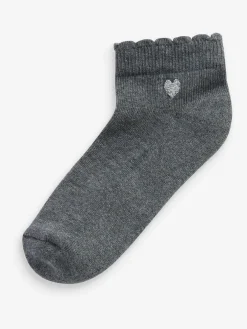 Online Next Multi 7 Pack Cotton Rich Embroidered Cushioned Sole Trainer Socks