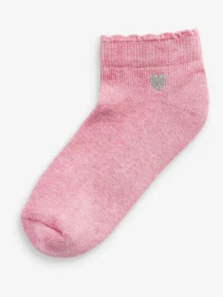 Online Next Multi 7 Pack Cotton Rich Embroidered Cushioned Sole Trainer Socks