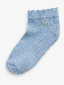 Online Next Multi 7 Pack Cotton Rich Embroidered Cushioned Sole Trainer Socks
