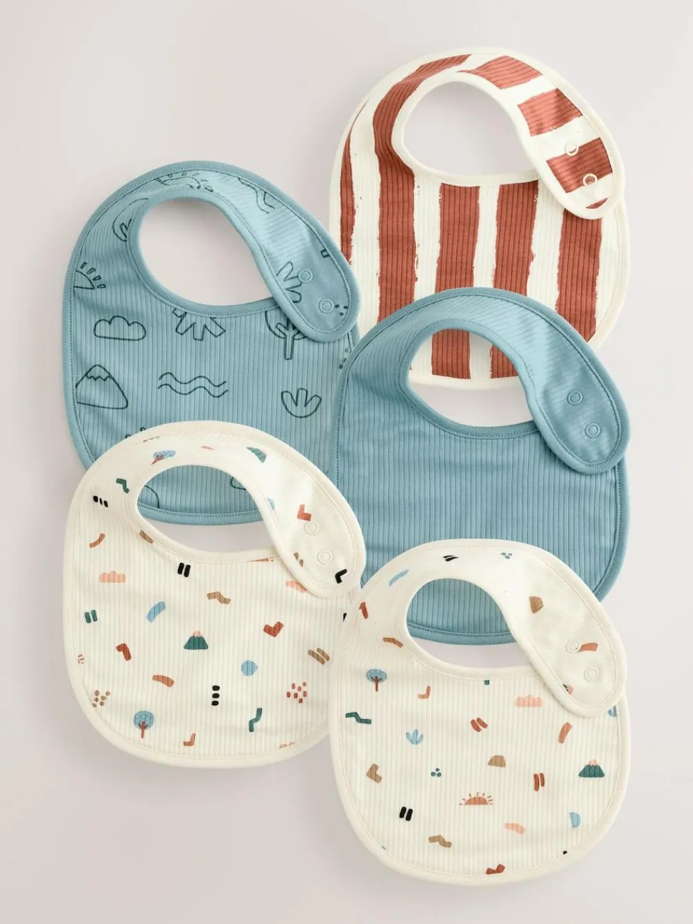 Next Multi Baby Bibs 5 Pack