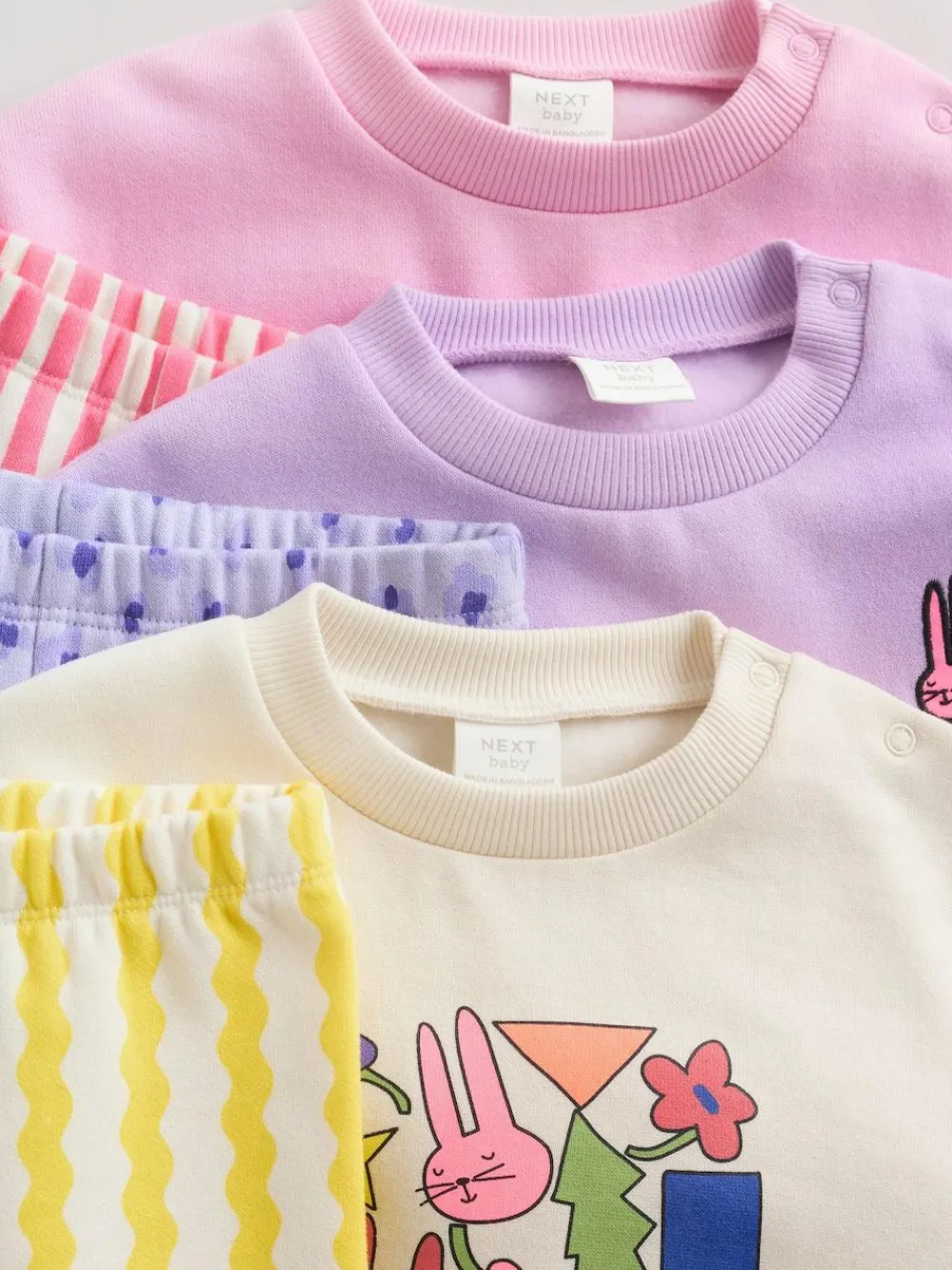 New Next Multi Baby Sweatshirts & Joggers 6 Piece Set (0mths-3yrs)