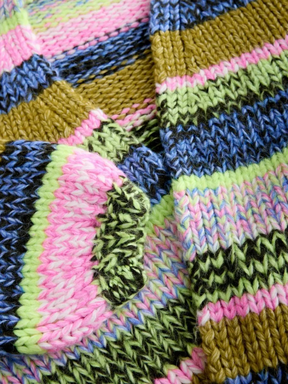 Outlet Next Multi Blue/Green Stripe Soft Touch Chunky Knit Cardigan