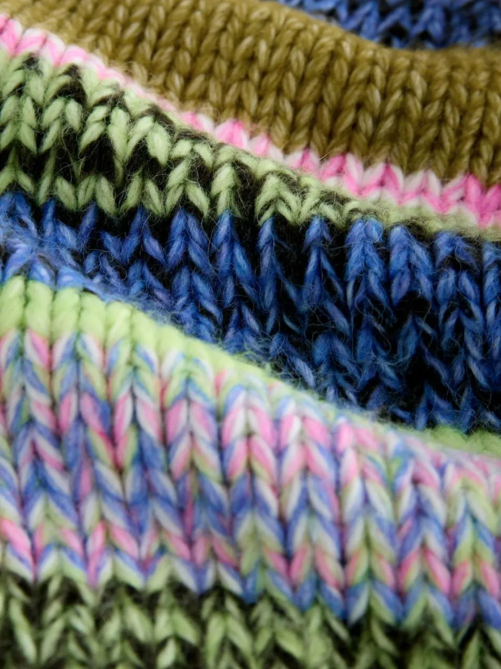 Outlet Next Multi Blue/Green Stripe Soft Touch Chunky Knit Cardigan