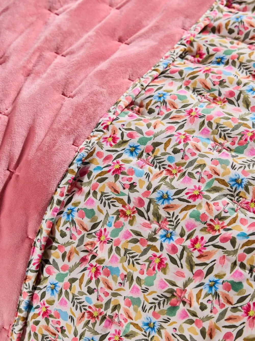 Next Multi Bright Ditsy Floral Bedspread^ Cushions & Throws