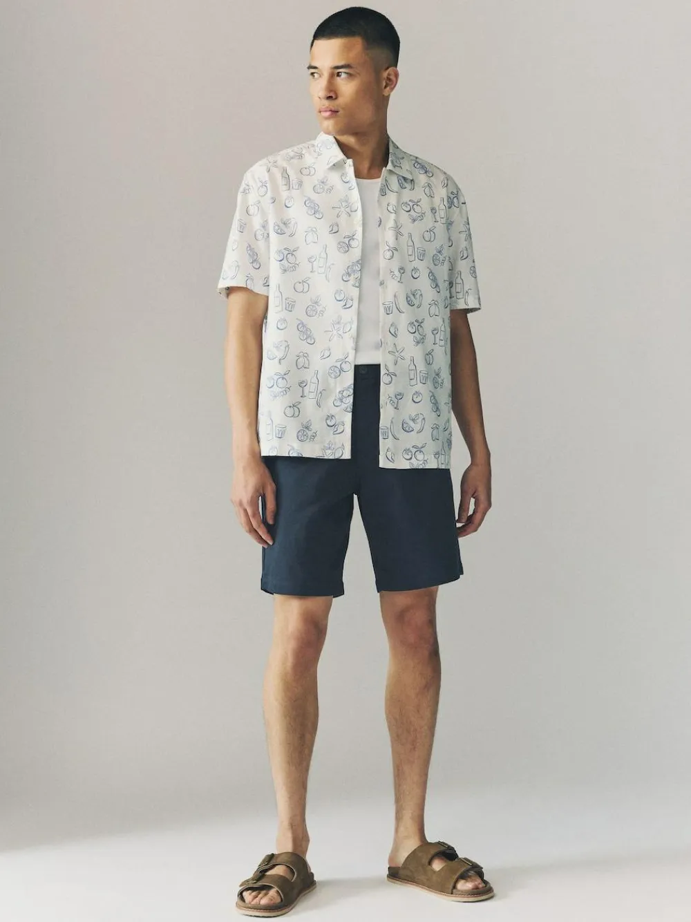 Next Multi Loose Fit Stretch Chino Shorts 4 Pack^ Shorts
