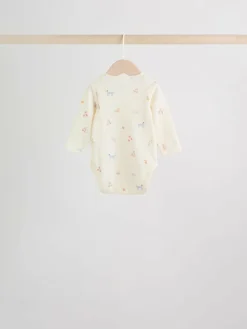 Next Multi Pastel Character 5 Pack Long Sleeve Baby Bodysuits