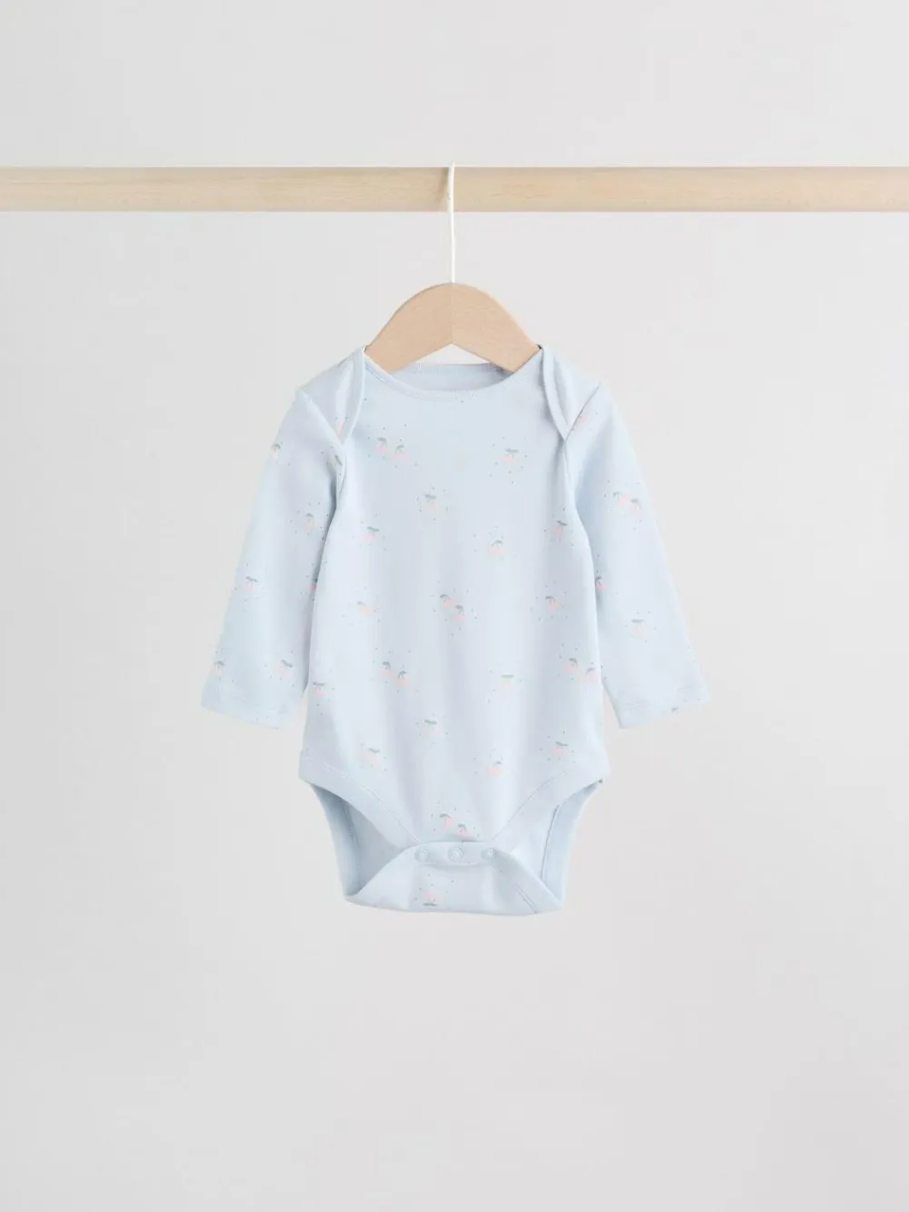Next Multi Pastel Character 5 Pack Long Sleeve Baby Bodysuits