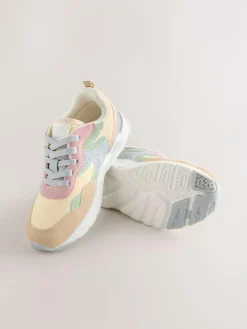 Next Standard Fit (F) Lace-Up Colourblock Trainers^ Sneakers|Boots