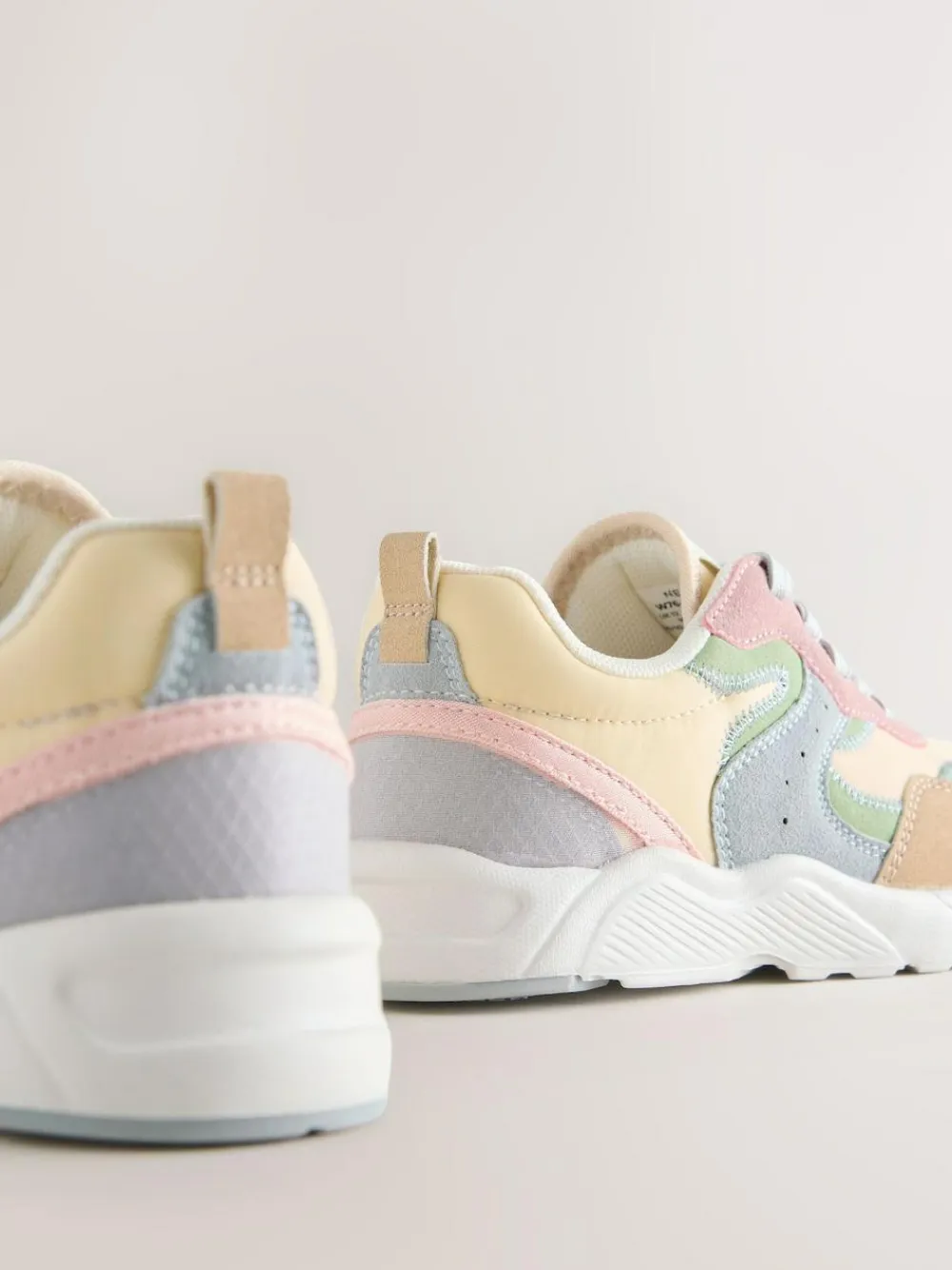 Next Standard Fit (F) Lace-Up Colourblock Trainers^ Sneakers|Boots