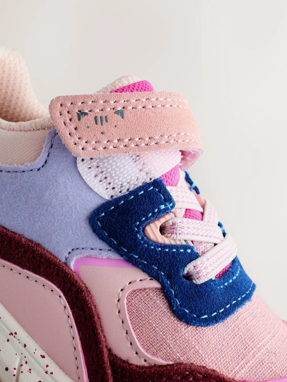Outlet Next Elastic Lace Chunky Trainers Multi Pink
