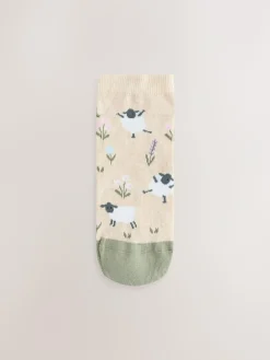 New Next Multi Sheep Print Trainer Socks 4 Pack