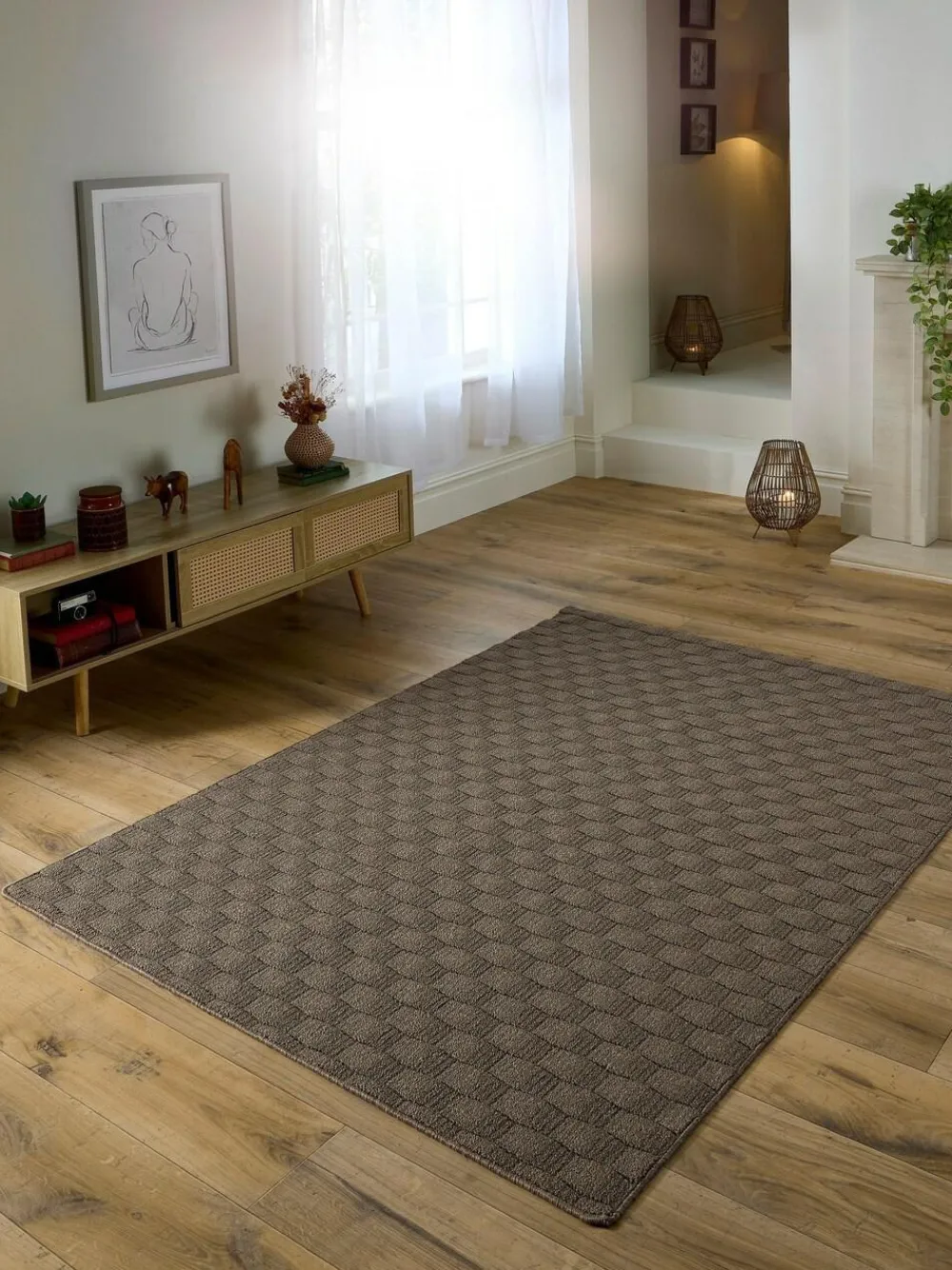 Hot My Mat Mink Sculptured Washable Stain Resistant Runner