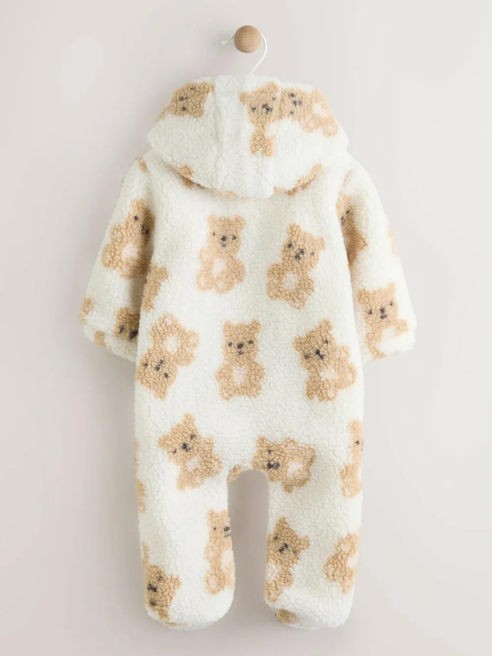 Next Natural Bear Borg All Over Printed Baby Pramsuit (0-18mths)^BOY Baby Winter Clothing|Coats, Jackets & Pramsuits