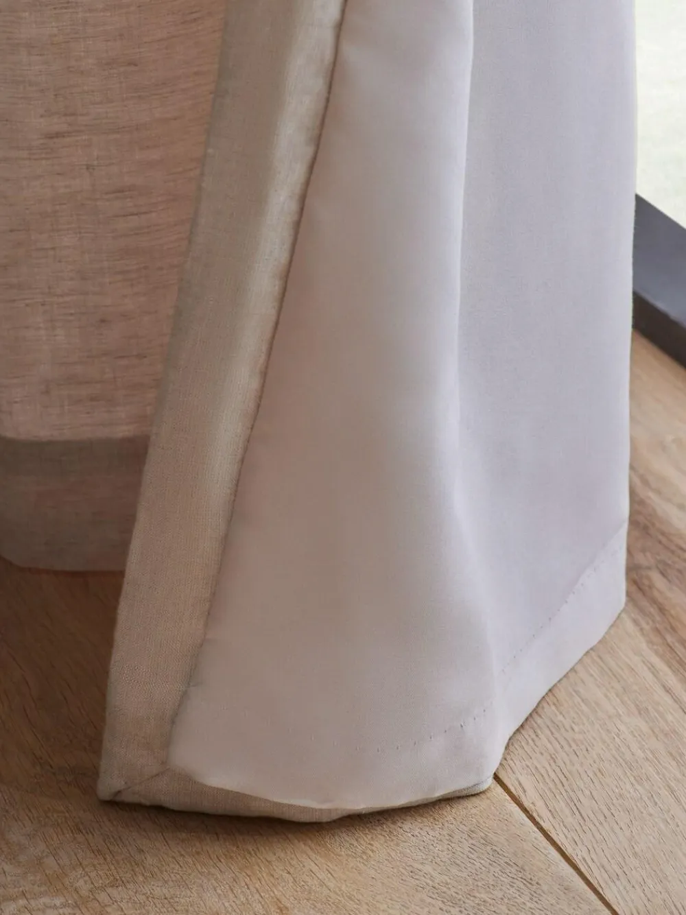 Next Natural N. Premium Collection 100% Linen Wave Header Lined Curtains^ Curtains & Blinds