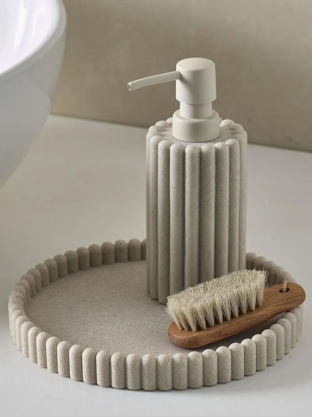 Outlet Next Rib Round Tray Natural
