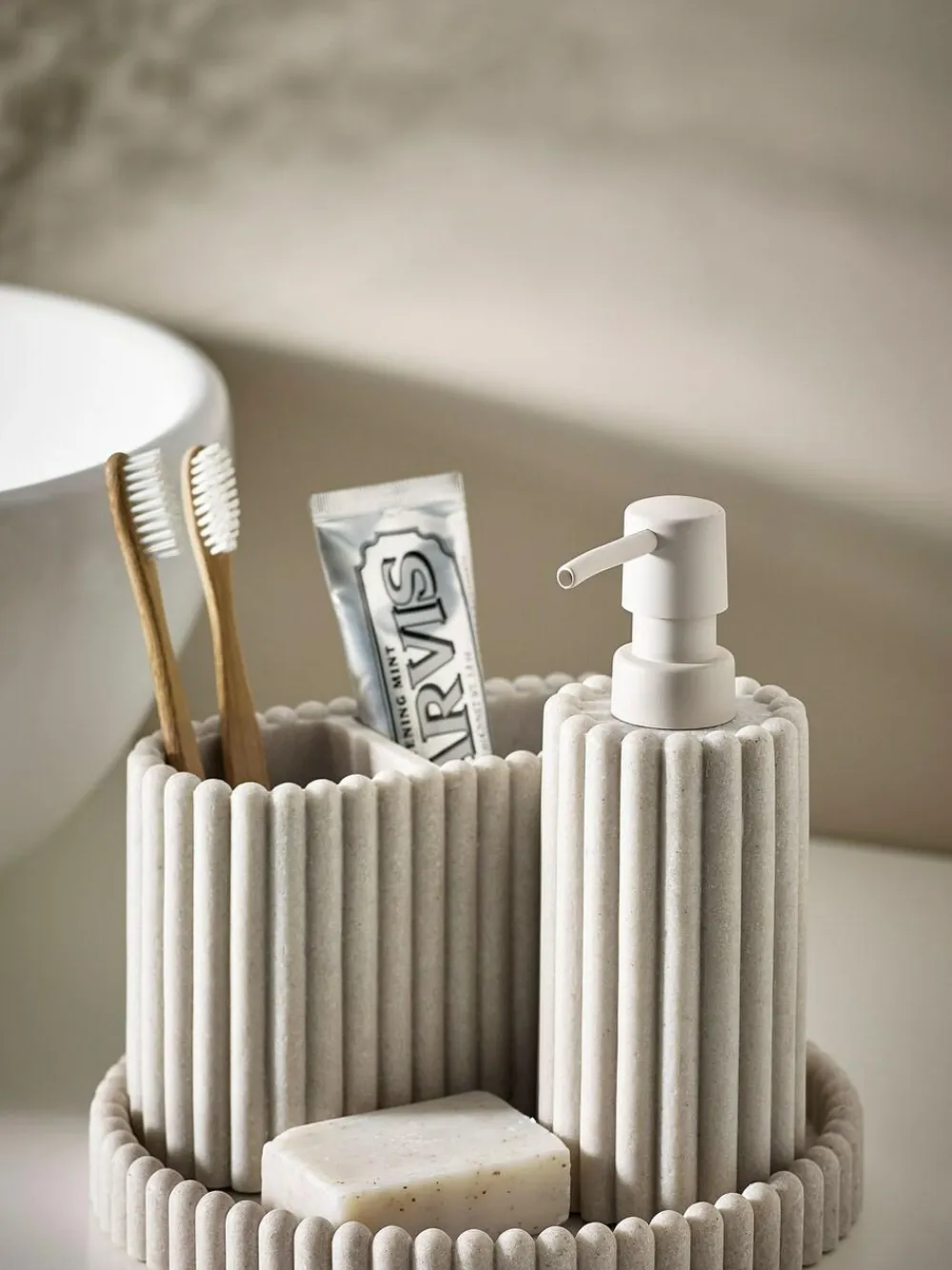 Outlet Next Rib Round Tray Natural