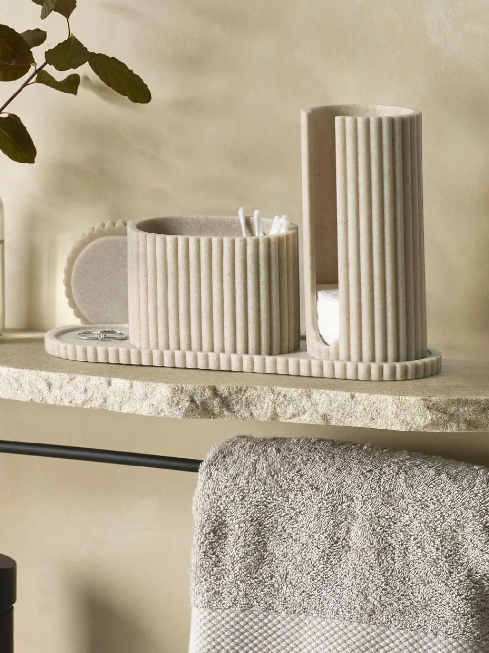 Best Next Natural Ribbed Storage Set