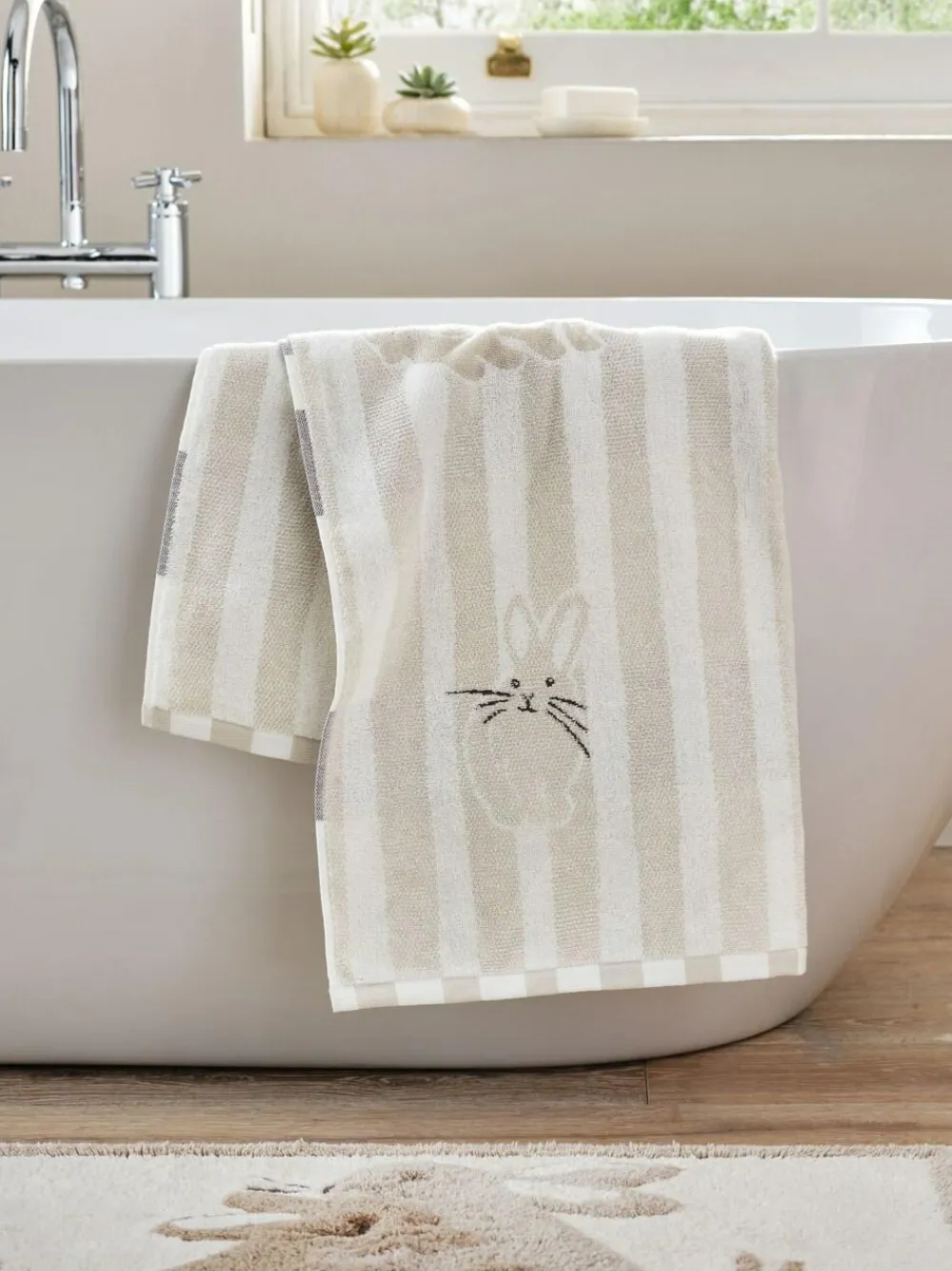 New Next Natural Spring Bunny 100% Cotton Towel