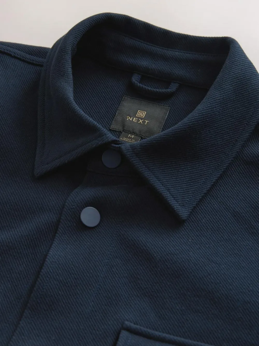 Next Navy Blue Jersey Twill Popper Shacket^ Occasionwear|Coats & Jackets