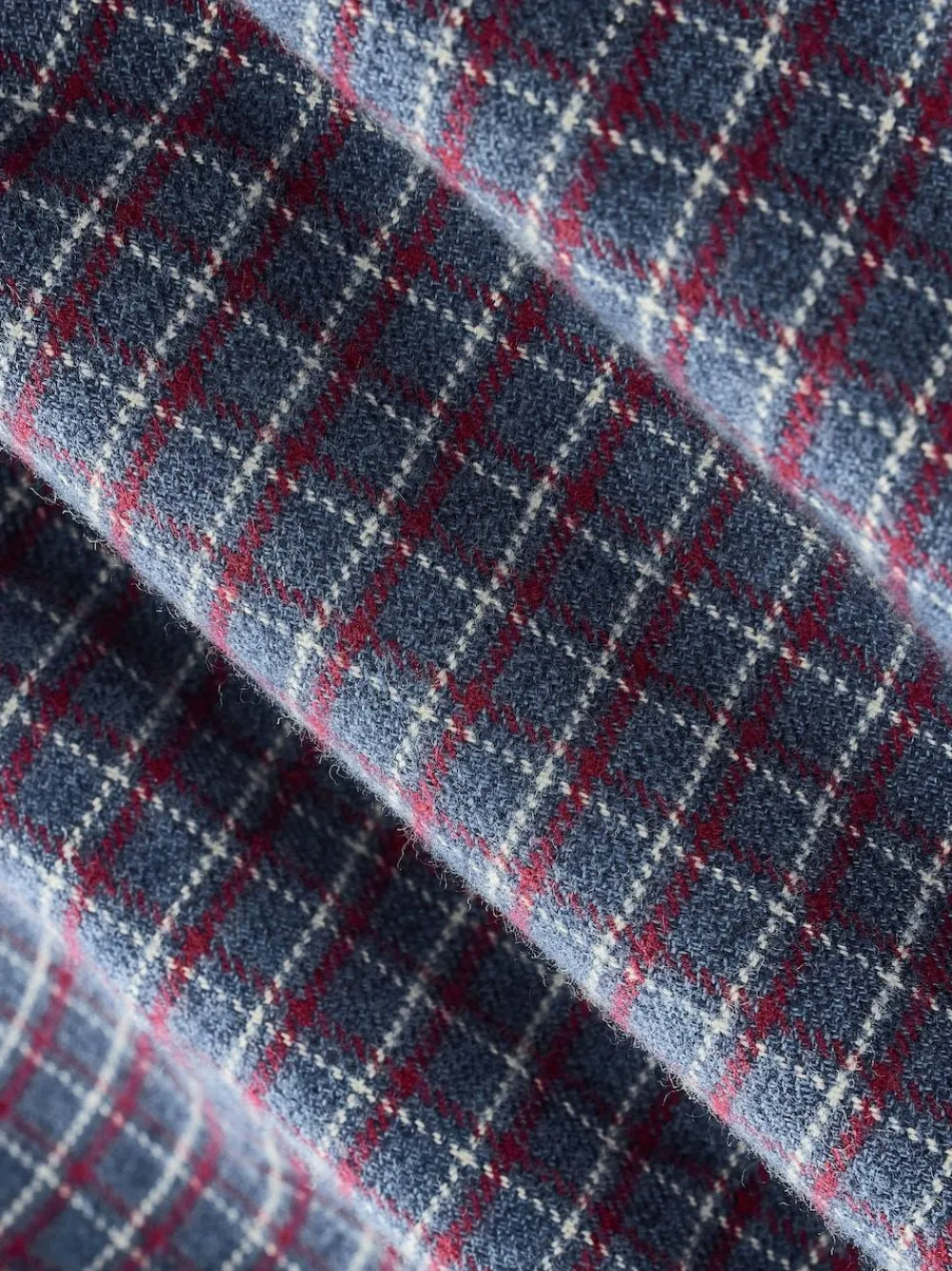 Next Navy Blue Long Sleeve Check Shirt^ Shirts