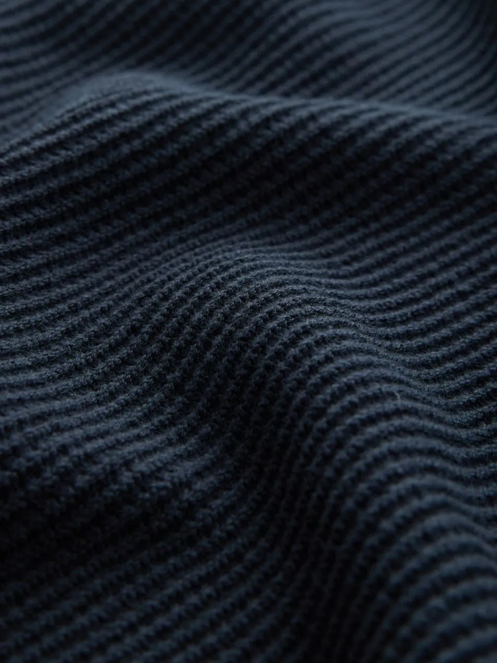 Hot Next Regular Fit Textured Oxford Mock Shirt Jumper Navy Blue