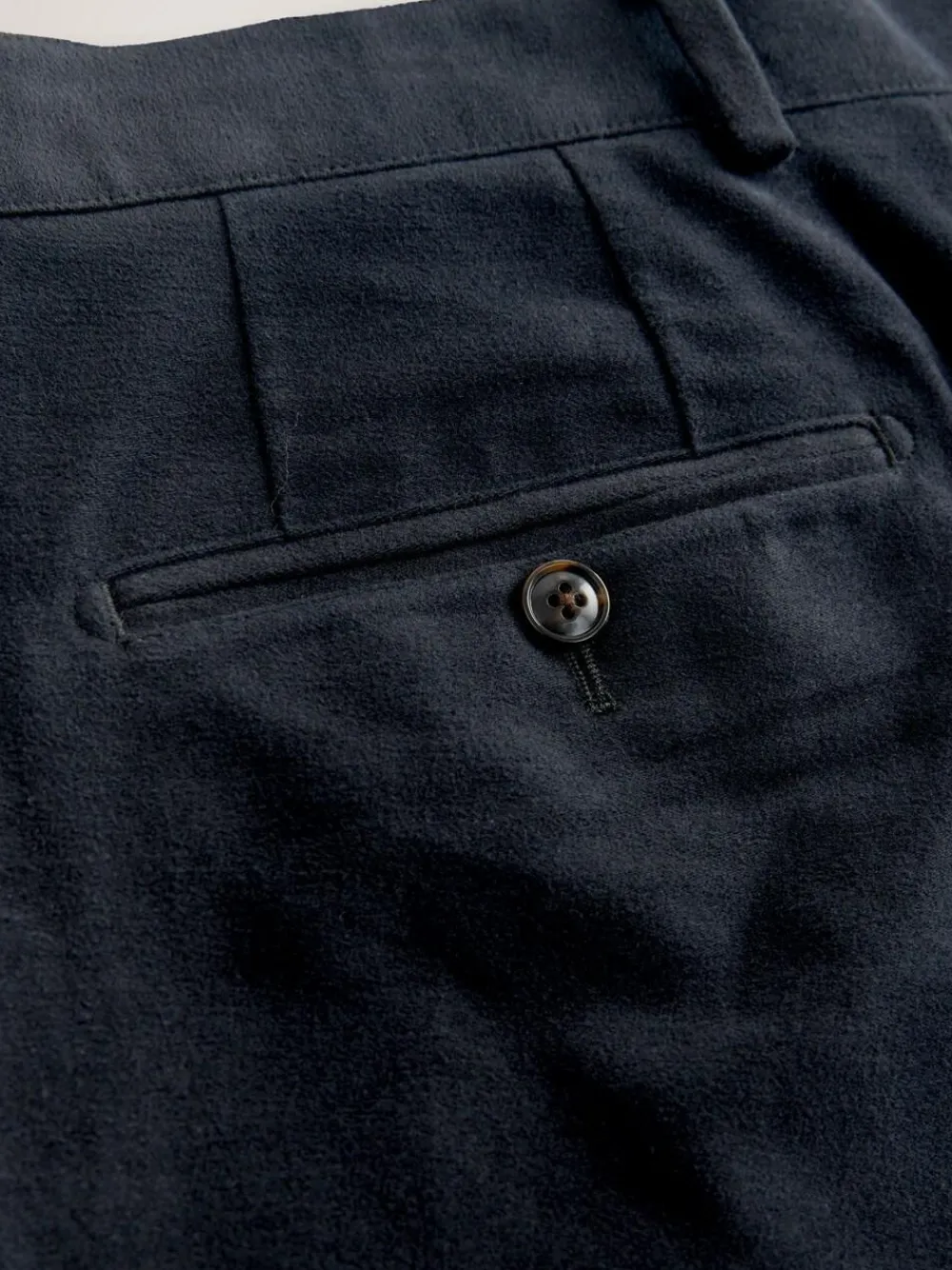 Hot Next Relaxed Fit Cotton Suit Trousers Navy Blue