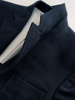 Clearance Next Relaxed Fit Cotton Suit Jacket Navy Blue