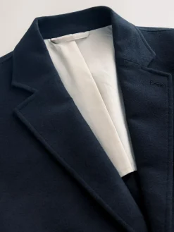 Clearance Next Relaxed Fit Cotton Suit Jacket Navy Blue