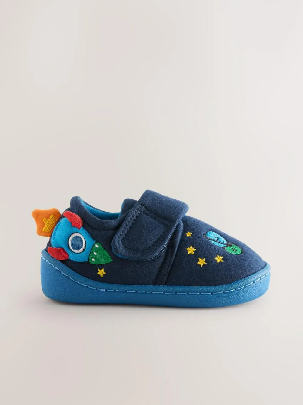Clearance Next Navy Blue Rocket Warm Lined Cupsole Slippers