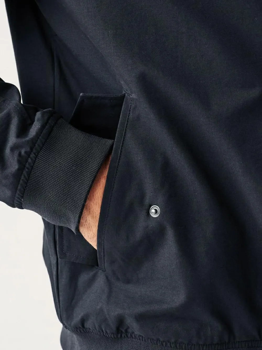 Outlet Next Shower Resistant Check Lining Harrington Jacket Navy Blue