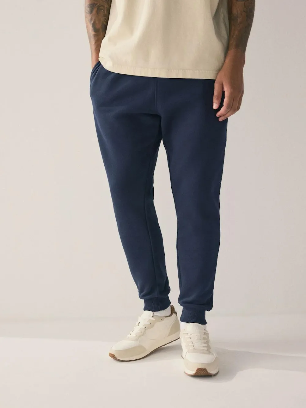 Hot Next Slim Fit Slim Fit Brushback Heavyweight Joggers Navy Blue