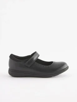Next Standard Fit (F) School Leather Brogue Detail Mary Jane Shoes^ Shoes