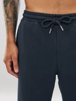 Clearance Next Navy Blue Straight Fit Relaxed Fit Brushback Heavyweight Joggers