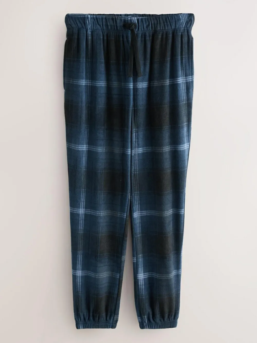 Next Navy Blue Thermal Fleece Bottoms Long Sleeve Hoodies Set^ Pyjamas