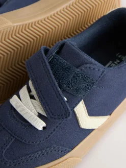 Clearance Next Wide Fit (G) Touch Fastening Elastic Lace Trainers Navy Blue