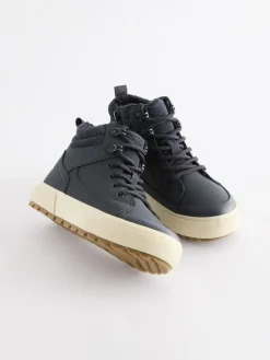Next Wide Fit (G) Warm Lined High Top Boots^BOY Boots|Boots
