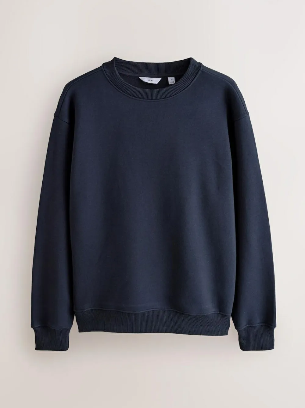 Clearance Next Cotton Rich Jersey Crew Sweatshirts 2 Pack Navy Blue/Green