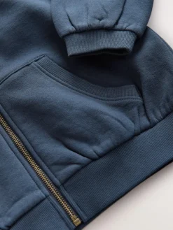Best Next Cotton Rich Zip Through Sports Hoodie (3-16yrs) Navy