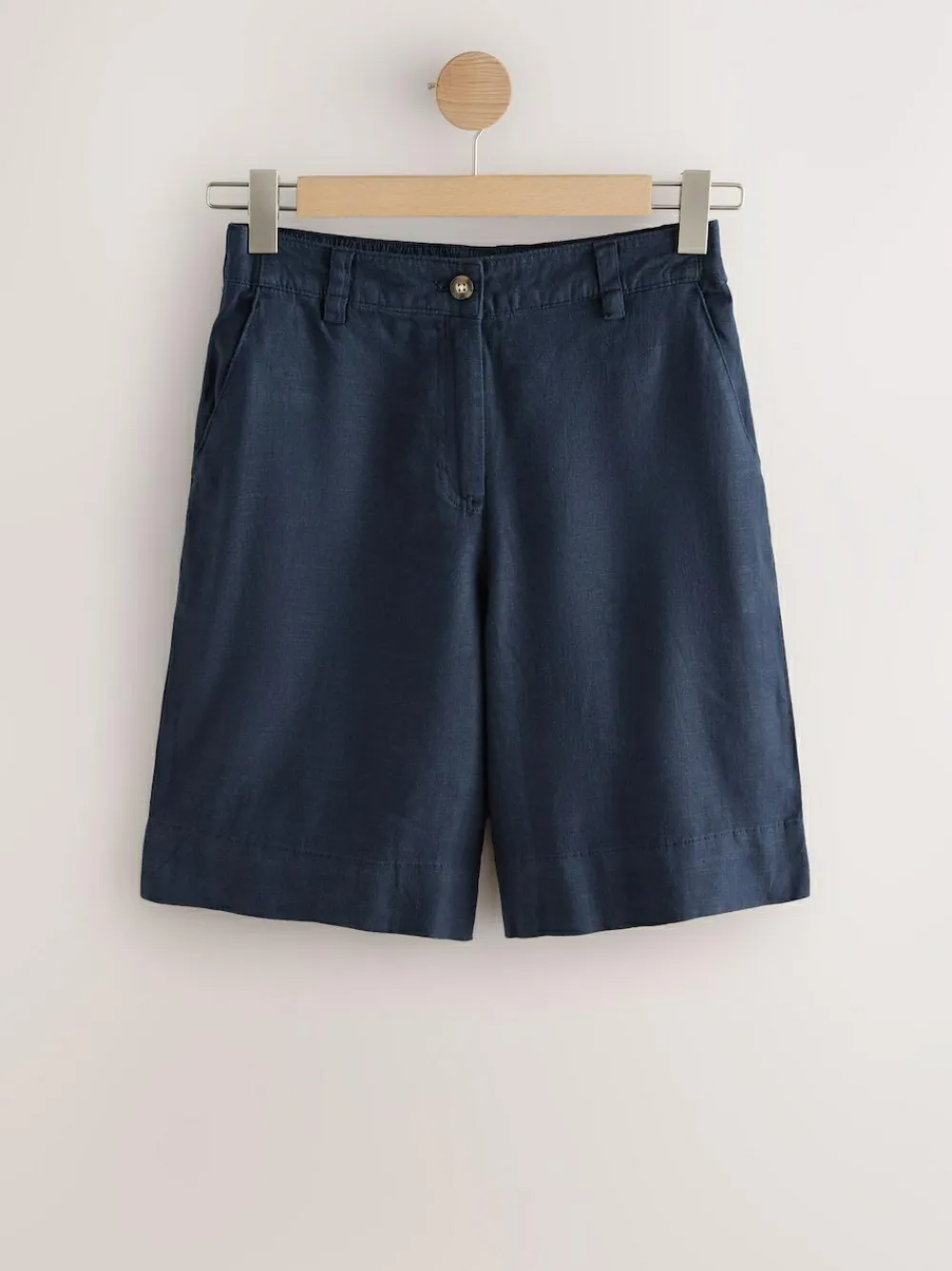 Next Linen Blend Knee Shorts^Women Shorts