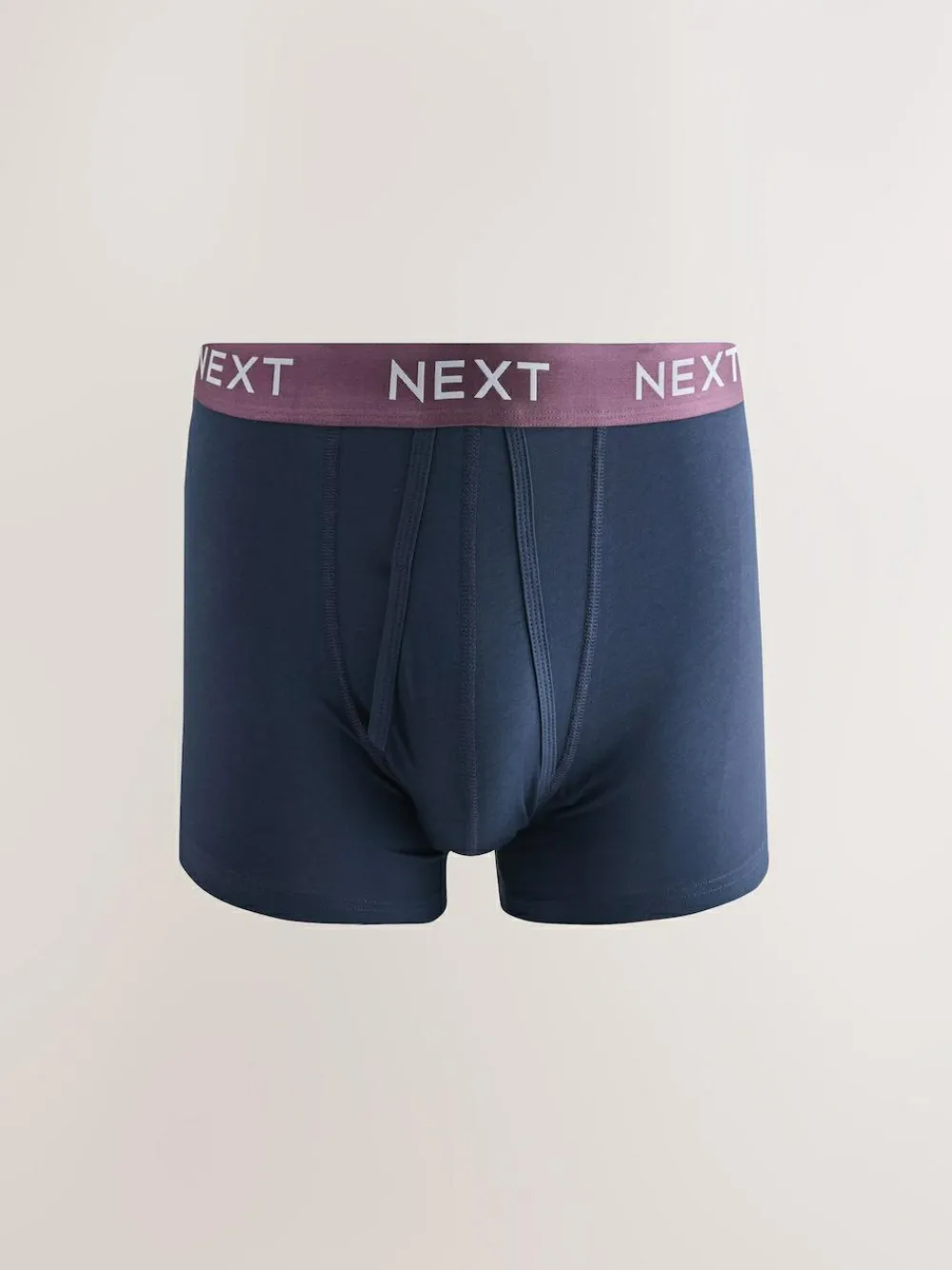 Next Navy Metallic Waistband Cotton Rich Trunk Boxers 10 Pack