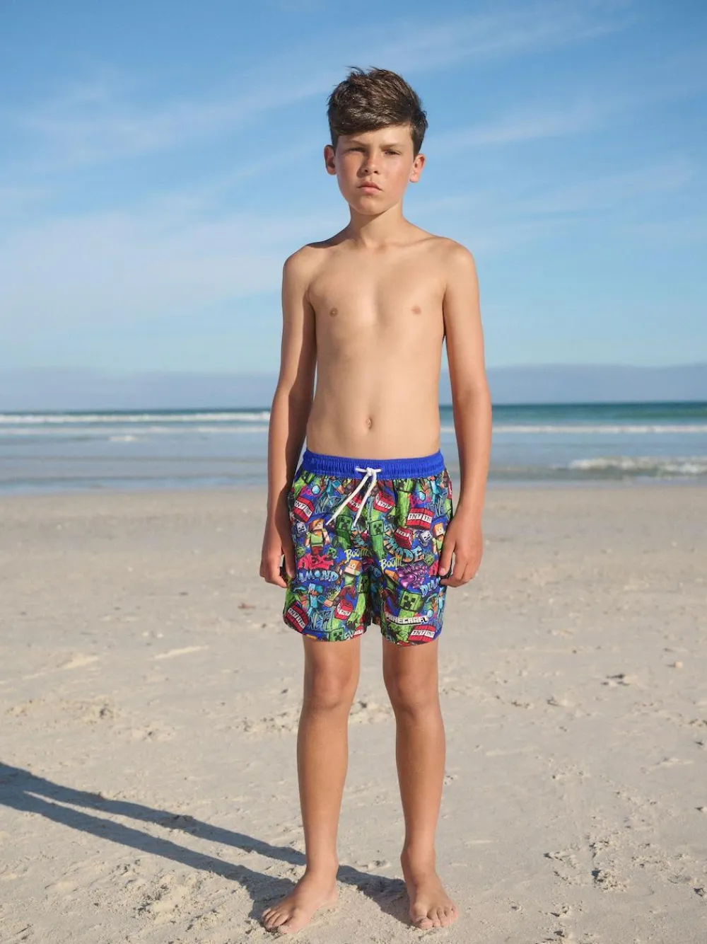 Outlet Next Navy Minecraft Swim Shorts (3-16yrs)