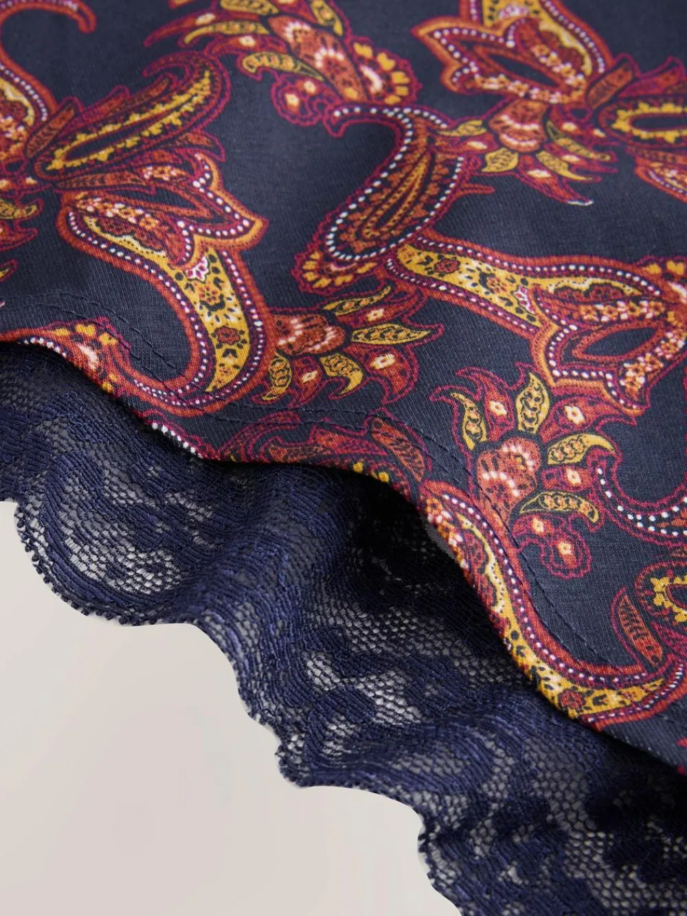 Next Navy Paisley High Rise High Leg Cotton Lace Knickers 4 Pack^Women Panties|All Lingerie