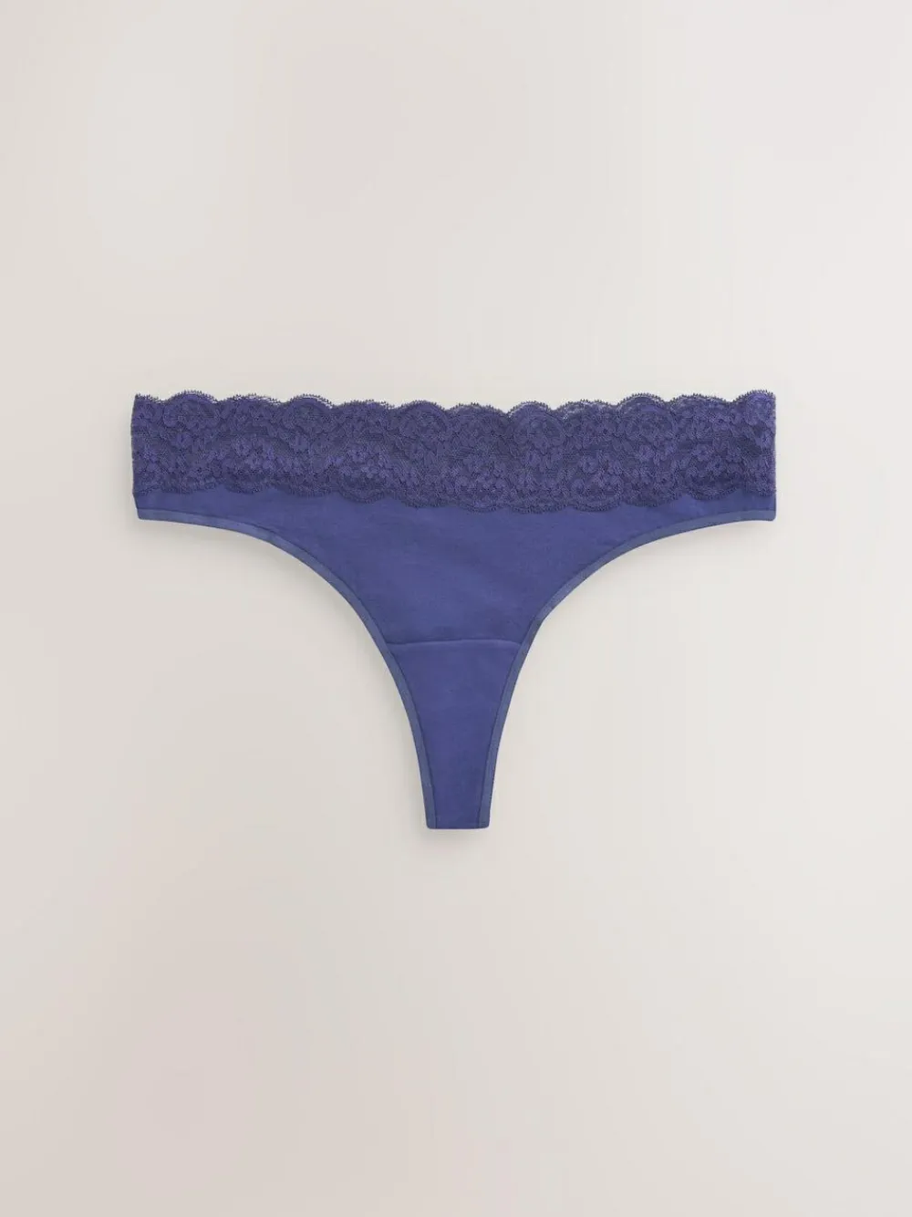 Sale Next Navy Paisley Thong Cotton Lace Knickers 4 Pack