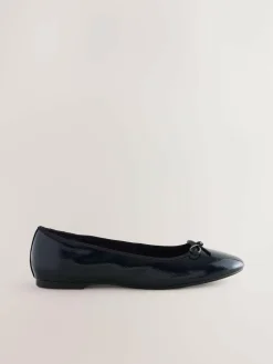 Next Extra Wide Fit Round Toe Ballerina Shoes^Women Flats